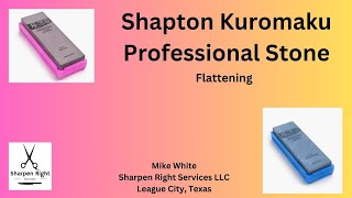 Shapton Kuromaku Professional Stone Flattening  Stone Maintenance Salon Shear Sharpening [upl. by Ailey659]