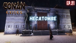 CONAN EXILES ep21 DEFENDENDO A BASE DE HECATOMBE [upl. by Derrek]