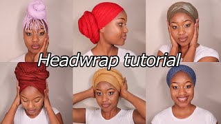 HEADWRAP TUTORIAL  8 quick and easy headwrap styles for any occasion [upl. by Affer985]