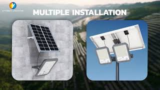 HD 1440P Camera Solar Floodlight – Full Color AI Human Tracking amp Remote Monitoring [upl. by Gayla]