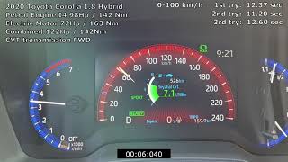 Toyota Corolla 18 Hybrid Acceleration [upl. by Cleres]