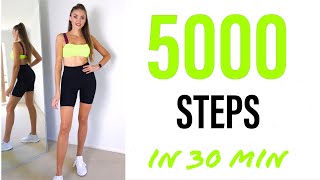 🔥5000 Steps in 30 Min 🔥 Fast Walking Cardio Workout  YanaFit Fun 5000 Steps At Home [upl. by Drawoh]