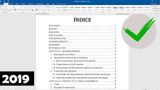 INDICE automático para Tesis Tesina Monografías en Word [upl. by Noffihc]