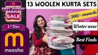 Meesho Woolen Kurtaset Haul 💝💝300 onwards meesho winter wear haul  Tryonhaul  Anju Mer Meesho [upl. by Yelwah]