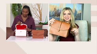 Dooney amp Bourke Saffiano Leather Flap Crossbody Bag on QVC [upl. by Yerfoeg]