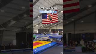 Welcome to the realm of Double Mini🙌 gymnastics trampoline backflip acrobatics flips [upl. by Dane]