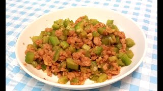 苦瓜素豬肉  叫新豬肉  味道原來是這樣 Minced Pork with Bitter Gourd 【20無限】 [upl. by Romilly]