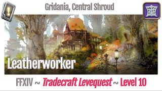 FFXIV Leatherworker Leves Level 10  Gridania Central Shroud  A Realm Reborn [upl. by Naillil758]