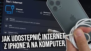 Jak udostępnić internet z IPhonea na komputer  kabel USB  Udostępniaj Internet z iPhone na PC [upl. by Keith994]