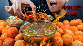 SPICY PANIPURI CHALLENGE  PANIPURI EATING CHALLENGE  INDIAN STREET FOOD  EATING VERY SPICY FOOD [upl. by Jonny727]