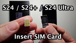 How to Insert SIM Card Samsung Galaxy S24  S24  S24 Ultra [upl. by Lebazi]