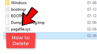 How to Delete pagefilesys in windows 1011 [upl. by Leoline]