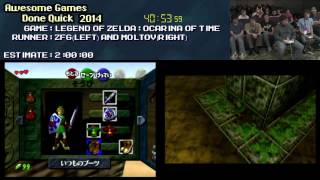 Legend of Zelda Ocarina of Time  ZFG VS Moltov RACE All Dungeons AGDQ 2014 [upl. by Nomma40]