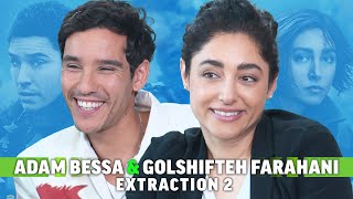 Extraction 2 Interview Golshifteh Farahani amp Adam Bessa Talk Spoilers and Deadly Motorcycles [upl. by Leirbaj]