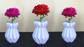 Vase basteln mit Papier  Deko selber machen  DIY Bastelideen  Geschenke [upl. by Zalea]