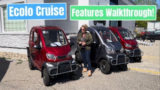 Ecolo Cruise Enclosed Mobility Scooter Features Walkthrough [upl. by Gerson497]