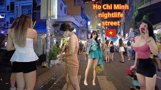 Ho Chi Minh City Nightlife SAIGON  Night walk in Vietnam VN [upl. by Inafets556]