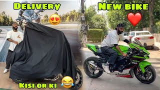 Finally phir se Delivery leli 😍 Kisi or ki SuperBike ki 😬 HayaBusa ki jagah Kawasaki [upl. by Aracaj]