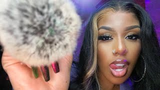 ASMR  Stippling You 💜 Sk Sleepy Tico Lip Smacking Mouth Sounds amp Face Brushing [upl. by Jarin]