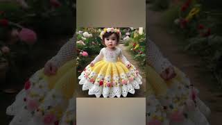 Crochet baby frock new❤️frock dressbaby frockshorts youtubeshorts [upl. by Newman]