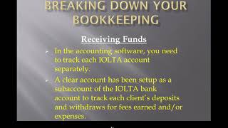 9 Breaking Down Your Bookkeeping and IOLTAClient Trust Liability [upl. by Gunther]