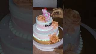 2 Tier Teddy Bear Cake Design shorts shortsfeed short shortvideo shortsvideo shortsviral [upl. by Newell]