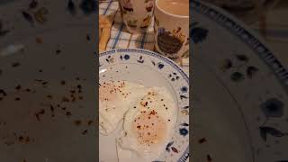 Pouched egg season with chili flakes 111424 eggs protien music bassboosted eggsnthings [upl. by Rdnaskela]