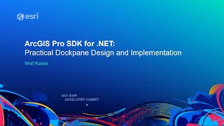 ArcGIS Pro SDK for NET Practical Dockpane Design and Implementation [upl. by Emoreg]