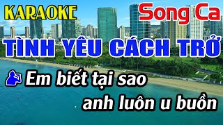 Tình Yêu Cách Trở Karaoke Song Ca Karaoke Đăng Khôi  Beat Mới [upl. by Aicatsana68]