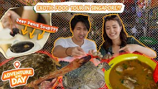 5 EXOTIC FOODS You Never Knew Existed In SINGAPORE  Adventure Of The Day Ep 4 [upl. by Ettennor]