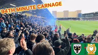 LAST MINUTE RELIEF FOR WIMBLEDON  AFC Wimbledon v MK Dons Match Vlog [upl. by Ztirf645]