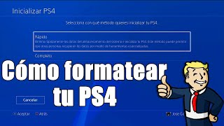 CÓMO FORMATEAR TU PS4 DE FORMA SEGURA [upl. by Sankey28]