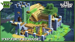 Minecraft  How to Build a 17x17 Fortified House EASY 5x5 System [upl. by Elvie567]