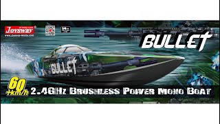 Joysway 8301V4 Bullet V4 740mm Brushless Deep V Boat Top Speed 60kmh [upl. by Ahtaela]