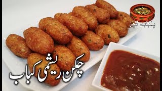 Chicken Reshmi Kabab چکن ریشمی کباب Mazedar Kabab Easy Chicken Reshmi Kabab Recipe Punjabi Kitchen [upl. by Retsevel]