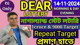 14112024 morning 6pm 8pm repeat target number NagalandLottery Sambad LiveLottery Target Number [upl. by Noissap]