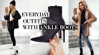 EVERYDAY OUTFITS WITH ANKLE BOOTS 2020  CASUAL OUTFIT IDEAS [upl. by Martens970]