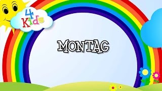 Wochentage lernen für Kinder  Tage von Montag bis Sonntag deutsch Lernvideo [upl. by Neved]