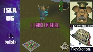 Marranos en guerra Hogs wars Ps1 Español 100 Medallas  Isla 06 Isla bellota  FINAL [upl. by Doownelg306]