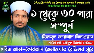 Hifzul Quran Tilawat 1 To 30 Para  হিফজুল কুরআন ১ থেকে ৩০ পারা এক সাথে  Quri Saiful Islam Parvez [upl. by Nidla917]