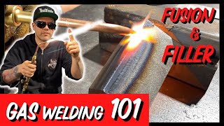 How to Gas Weld with OxyAcetylene  Tutorial Tips amp Set Up Fusion  Filler Welding [upl. by Chlores]