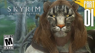 【SKYRIM 200 MODS】Khajiit Gameplay Walkthrough Part 1 PC  HD [upl. by Nnyroc]