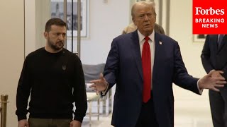 BREAKING NEWS Trump Meets With Ukraines Zelensky At Trump Tower And Takes Reporters Questions [upl. by Analem923]