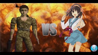 MUGEN  Request  Combat Echizen VS Haruhi Suzumiya Details in Description [upl. by Auka]