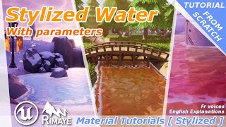 Unreal Engine  How to create Stylized Water Material  UE4 tutorial Distance fields  reflection [upl. by Dearborn]