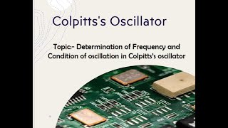 Colpitts Oscillator [upl. by Langston]