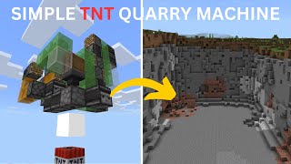 Simple TNT Quarry machine  World Eater  Tutorial  Minecraft bedrock edition 120 [upl. by Lengel]