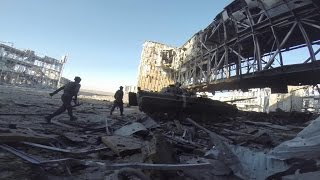 Battle of Donetsk Airport  Intense Combat Footage and Heavy Clashes Fighting  War in Ukraine [upl. by Nosneb]