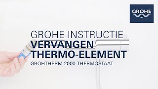 Het thermoelement vervangen van de GROHE Grohtherm 2000 thermostaatkraan [upl. by Truman]