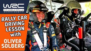 How to Drive a Rally Car with Oliver Solberg in his Hyundai i20 N Rally2 Car [upl. by Rimola]